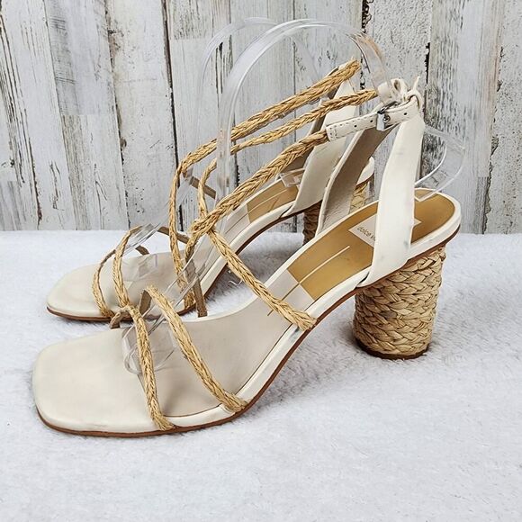 Dolce Vita Nico Natural Heeled Sandals Size 10 - Picture 1 of 9